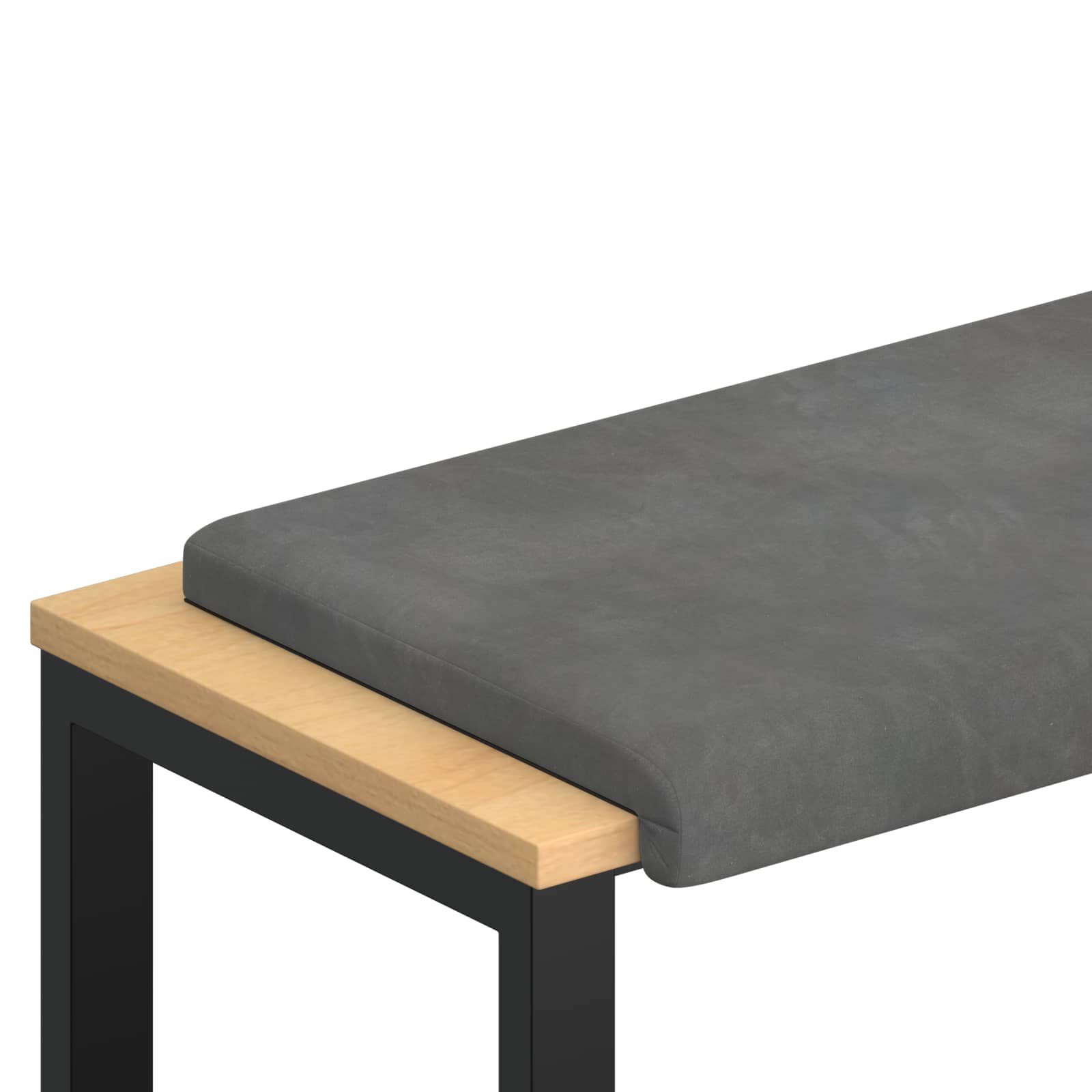 vidaXL Poduszka na ławkę Welur ciemnoszary Głębokość 35 cm