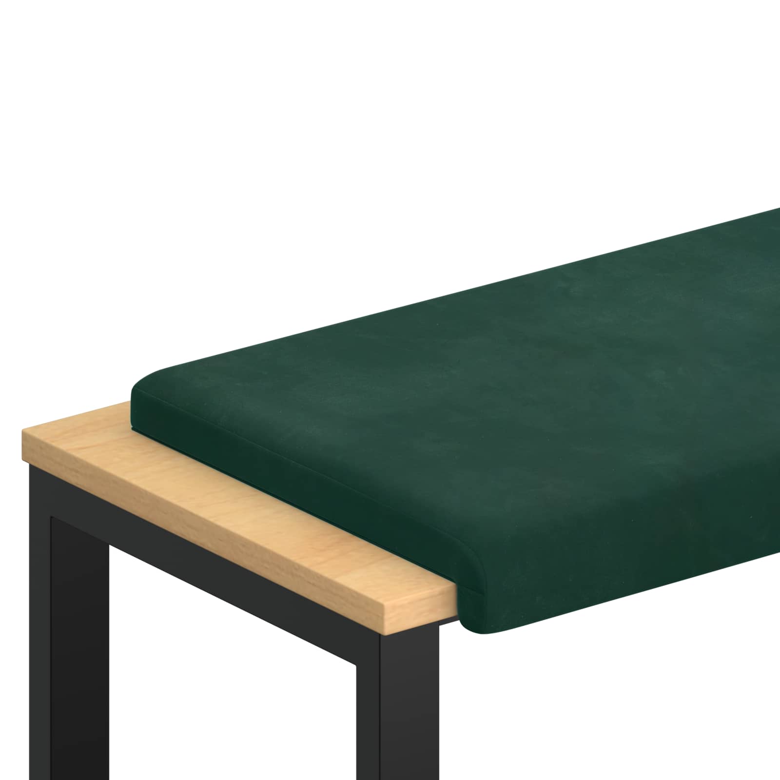 vidaXL Poduszka na ławkę Welur Ciemnozielony Głębokość 35 cm
