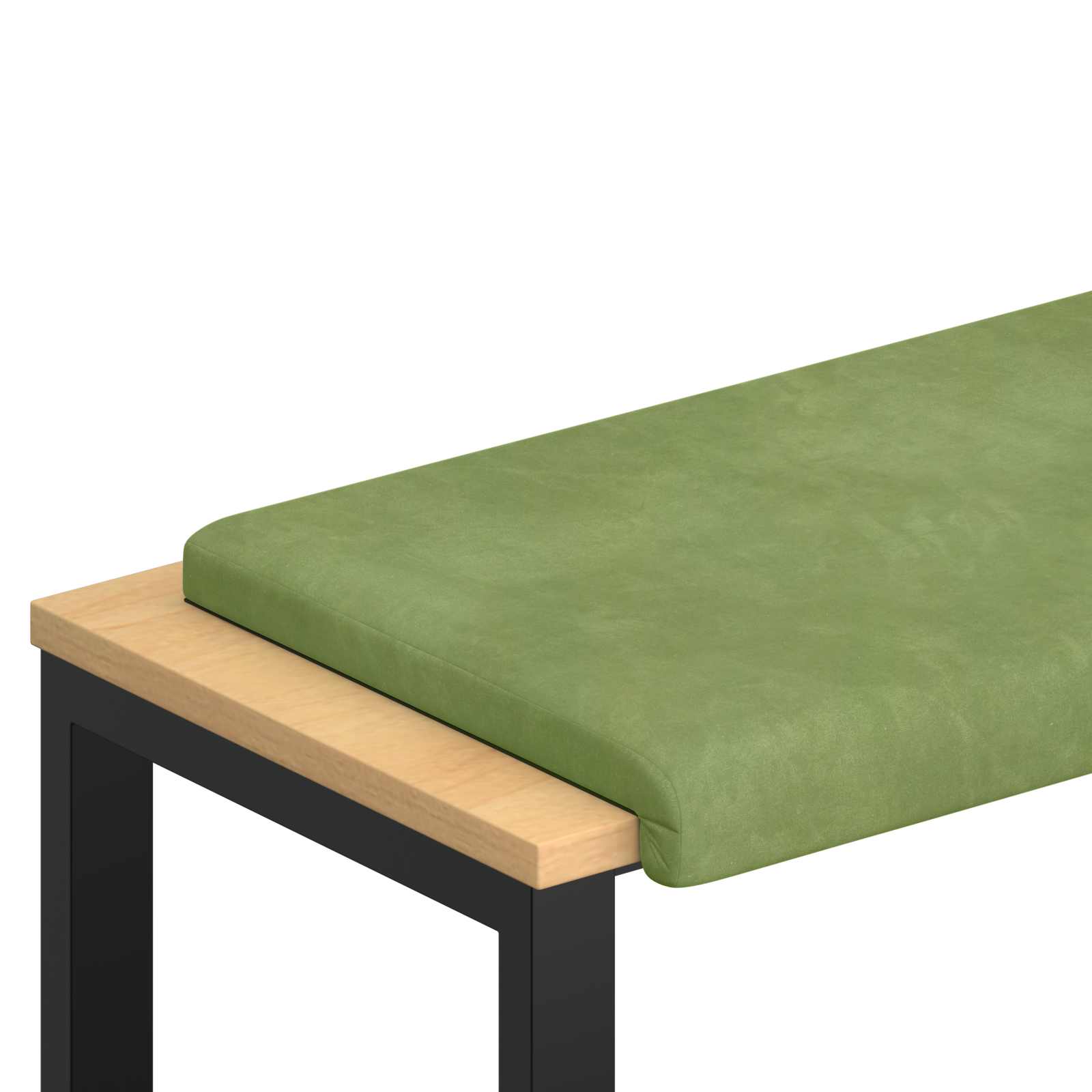 vidaXL Poduszka na ławkę Welur Jasnozielony Głębokość 35 cm
