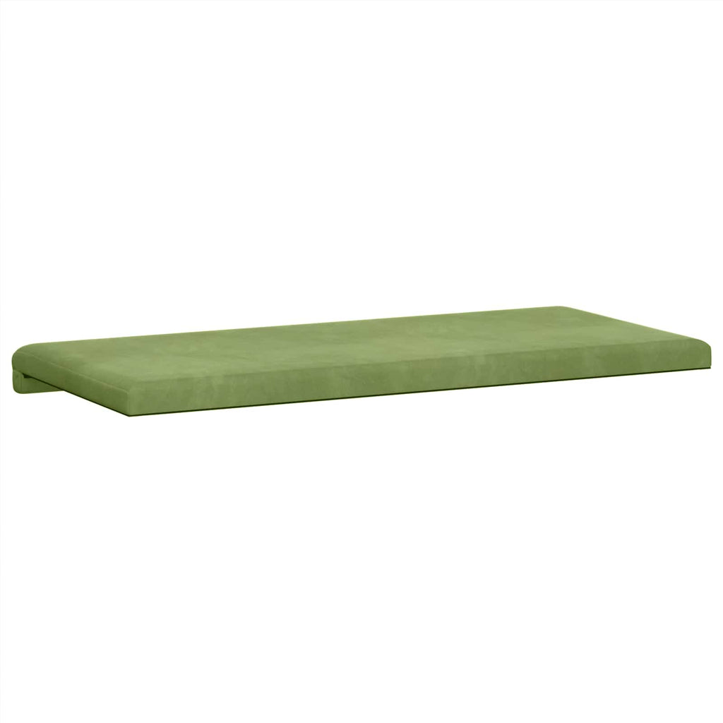 vidaXL Poduszka na ławkę Welur Jasnozielony Głębokość 35 cm