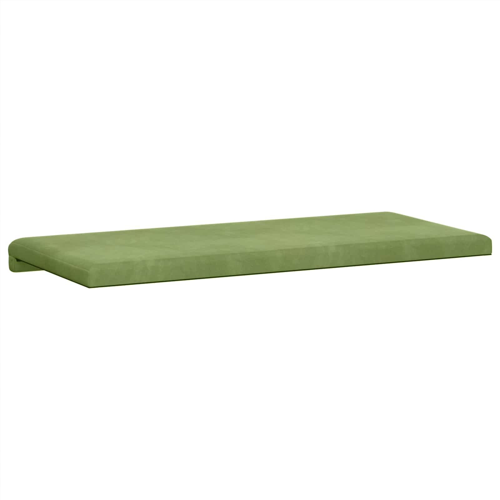 vidaXL Poduszka na ławkę Welur Jasnozielony Głębokość 35 cm