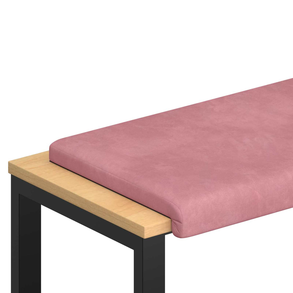 vidaXL Poduszka na ławkę Welur różowy Głębokość 35 cm