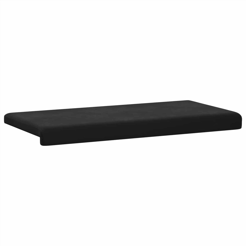 vidaXL Poduszka na ławkę Welur Czarny Głębokość 35 cm
