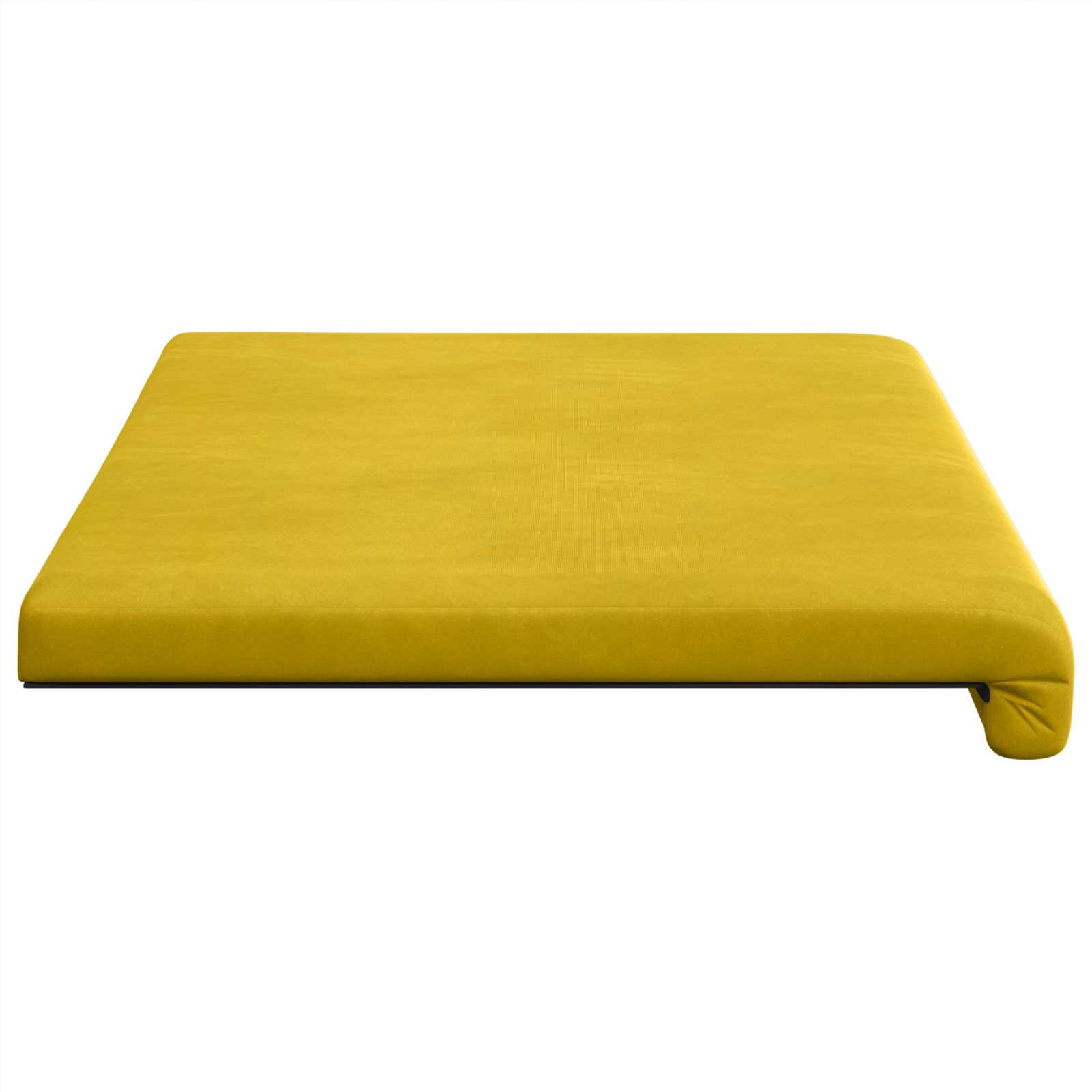 vidaXL Poduszka na ławkę Welur żółty Głębokość 35 cm