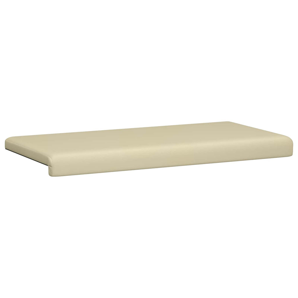 vidaXL Poduszka na ławkę Ekoskóra kremowy Głębokość 35 cm