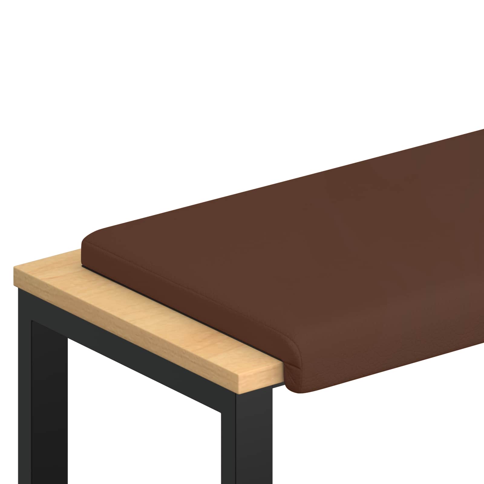 vidaXL Poduszka na ławkę Ekoskóra brązowy Głębokość 35 cm