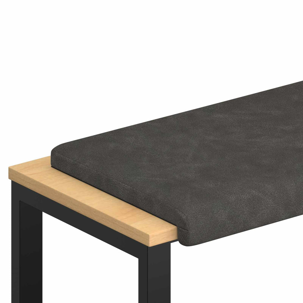 vidaXL Poduszka na ławkę Ekoskóra Czarny Głębokość 35 cm