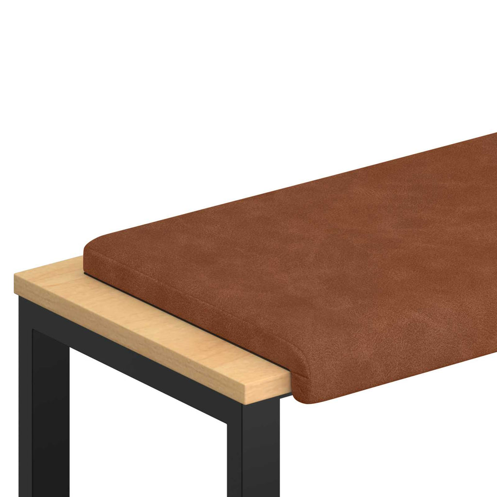 vidaXL Poduszka na ławkę Ekoskóra brązowy Głębokość 35 cm