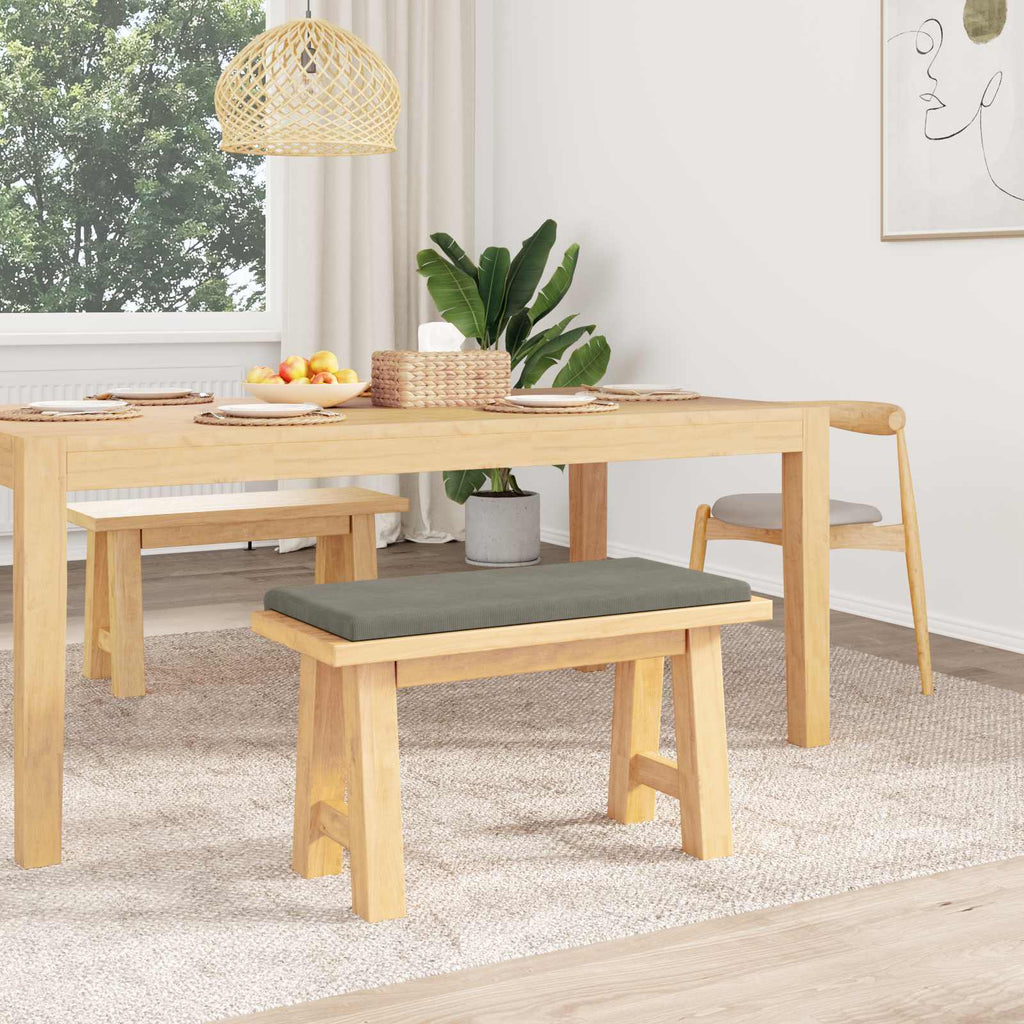 vidaXL Poduszka na ławkę sztruks jasnoszary Głębokość 35 cm