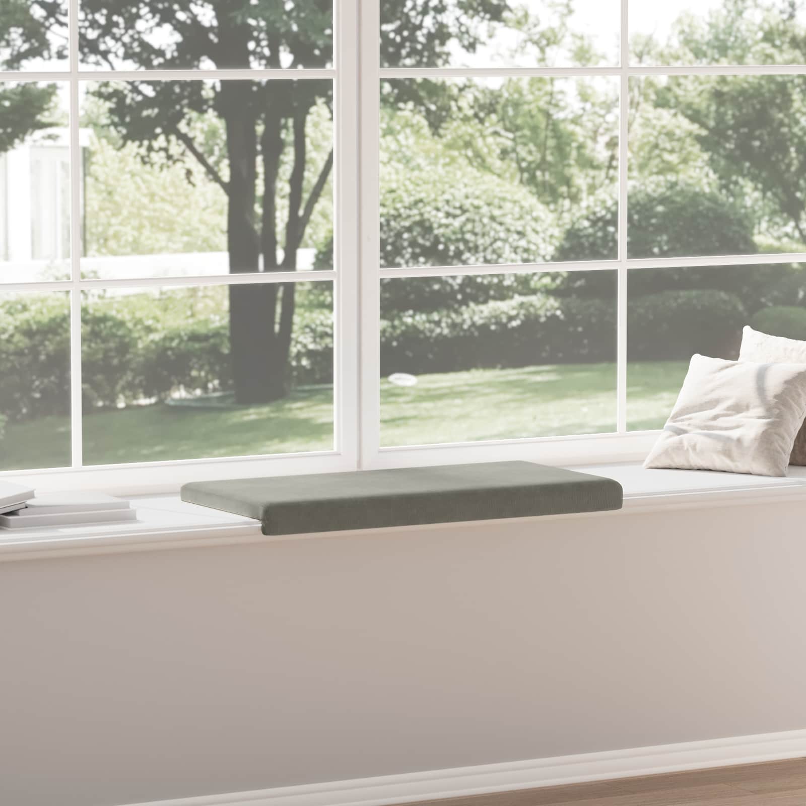 vidaXL Poduszka na ławkę sztruks jasnoszary Głębokość 35 cm
