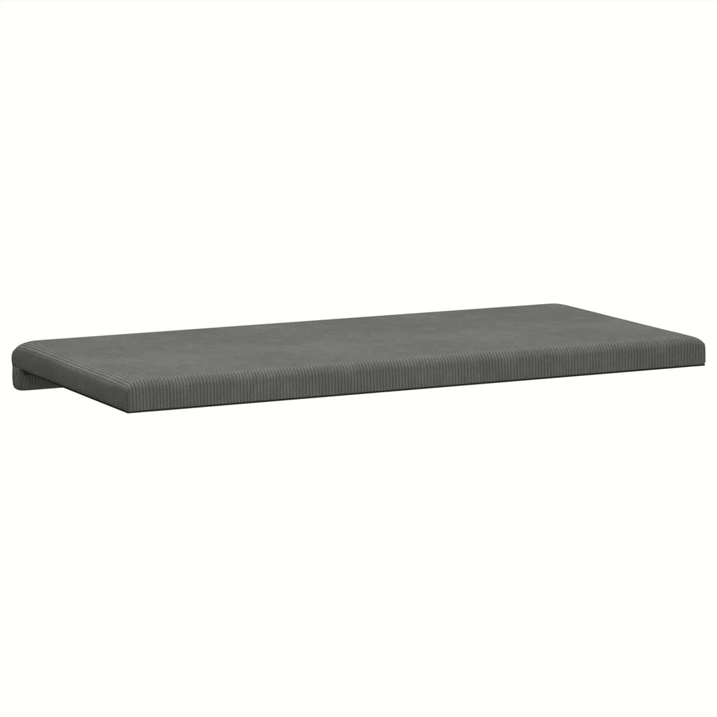 vidaXL Poduszka na ławkę sztruks ciemnoszary Głębokość 35 cm
