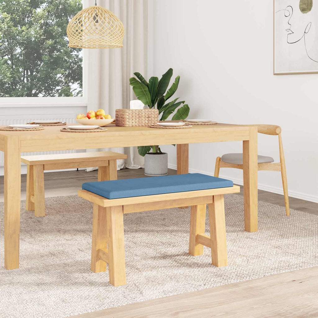 vidaXL Poduszka na ławkę sztruks niebieski Głębokość 35 cm