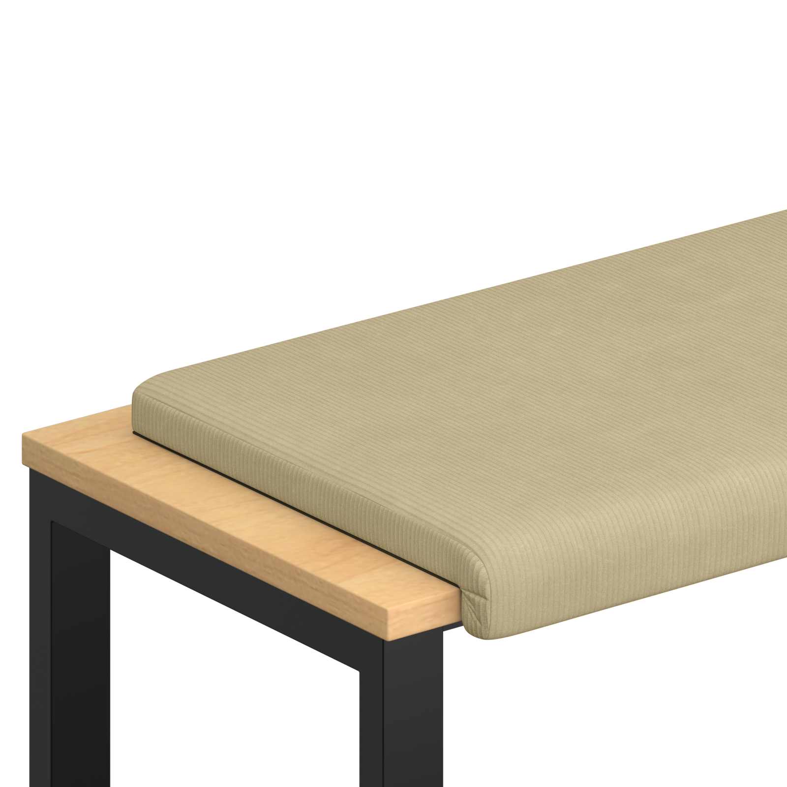 vidaXL Poduszka na ławkę sztruks Szary zielony Głębokość 35 cm