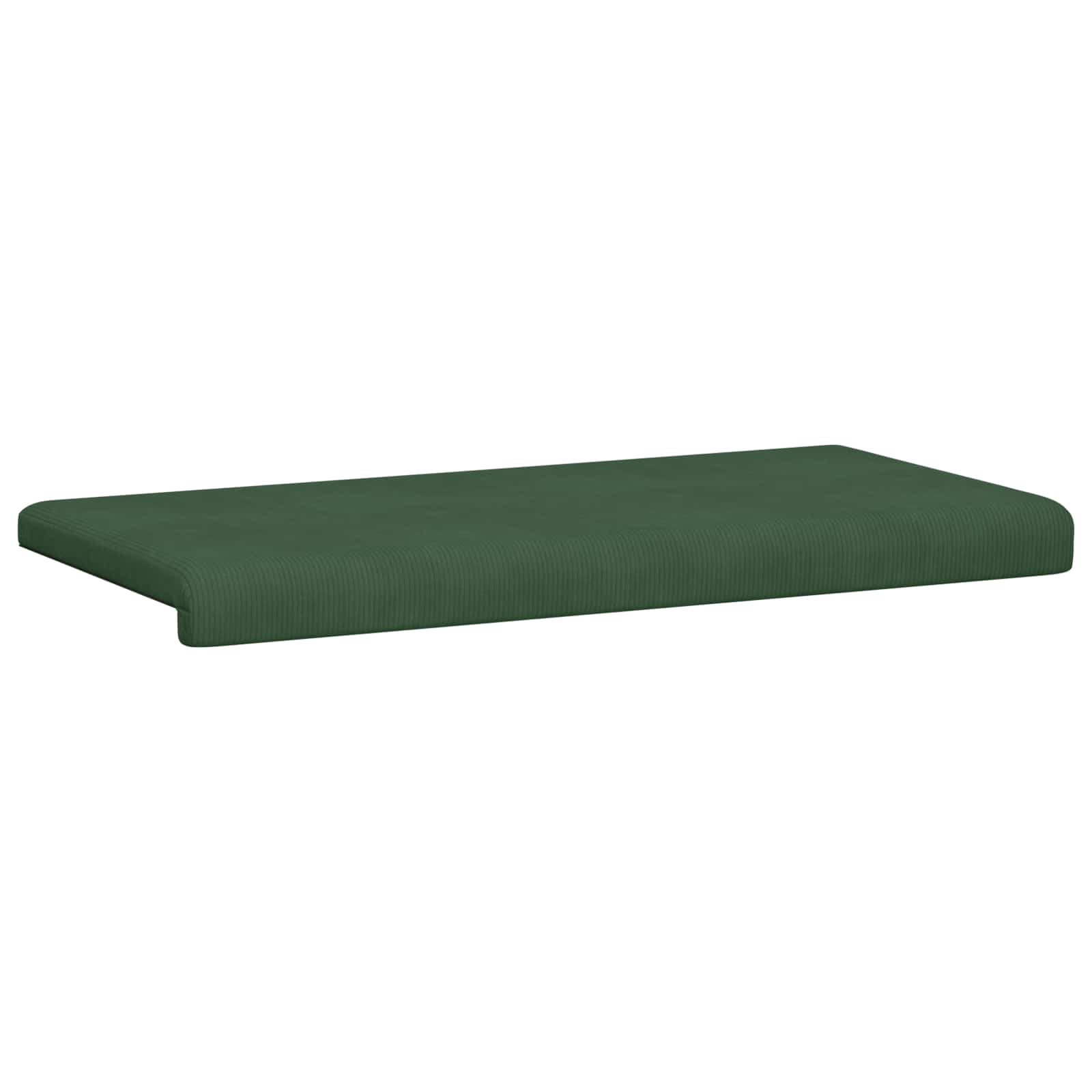 vidaXL Poduszka na ławkę sztruks Ciemnozielony Głębokość 35 cm