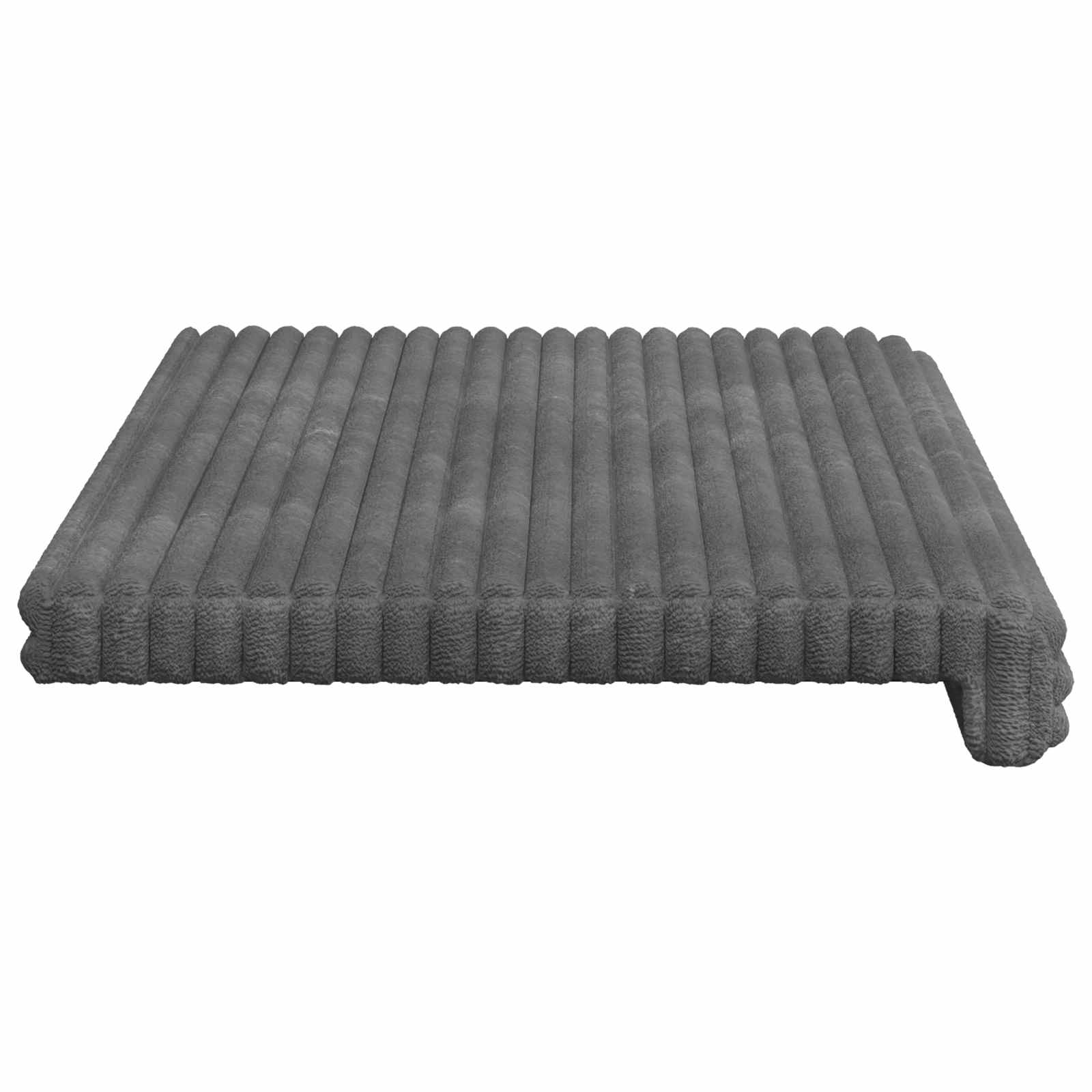 vidaXL Poduszka na ławkę Pluszowy kord jasnoszary Głębokość 35 cm