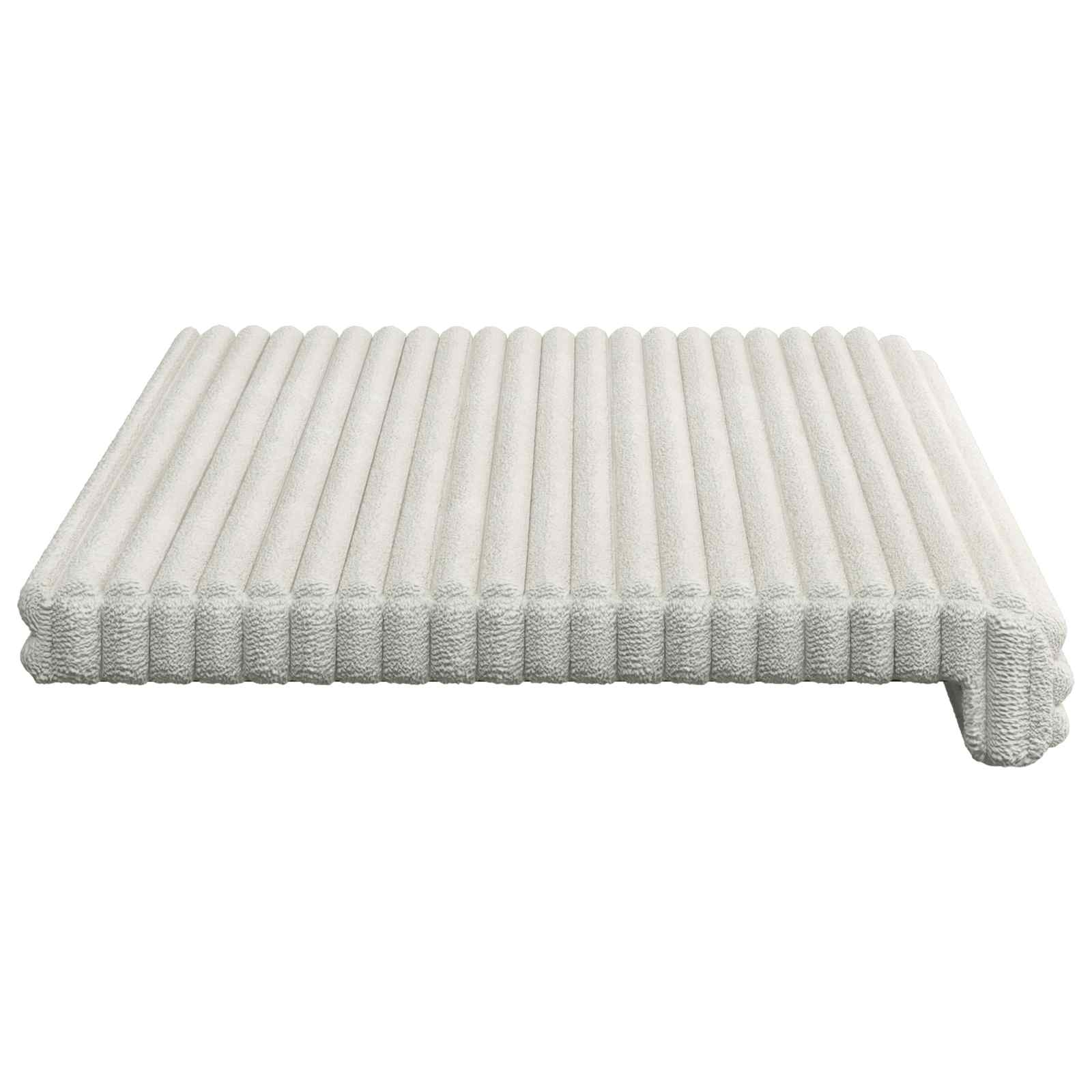 vidaXL Poduszka na ławkę Pluszowy kord kremowy Głębokość 35 cm