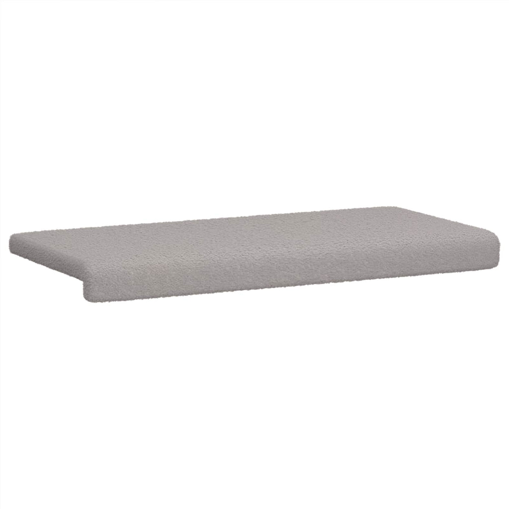 vidaXL Poduszka na ławkę Tkanina sherpa jasnoszary Głębokość 35 cm