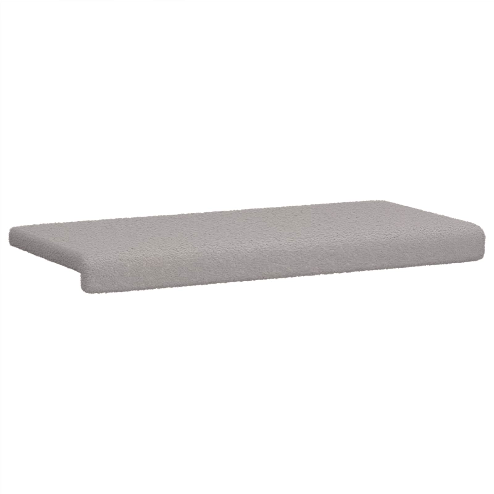 vidaXL Poduszka na ławkę Tkanina sherpa jasnoszary Głębokość 35 cm