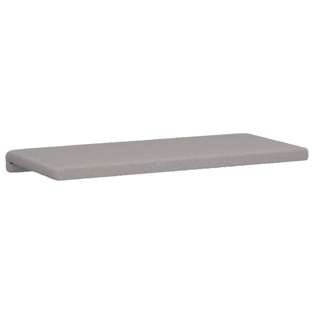 vidaXL Poduszka na ławkę Tkanina sherpa jasnoszary Głębokość 35 cm