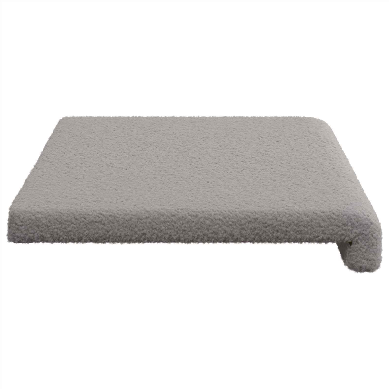 vidaXL Poduszka na ławkę Tkanina sherpa jasnoszary Głębokość 35 cm
