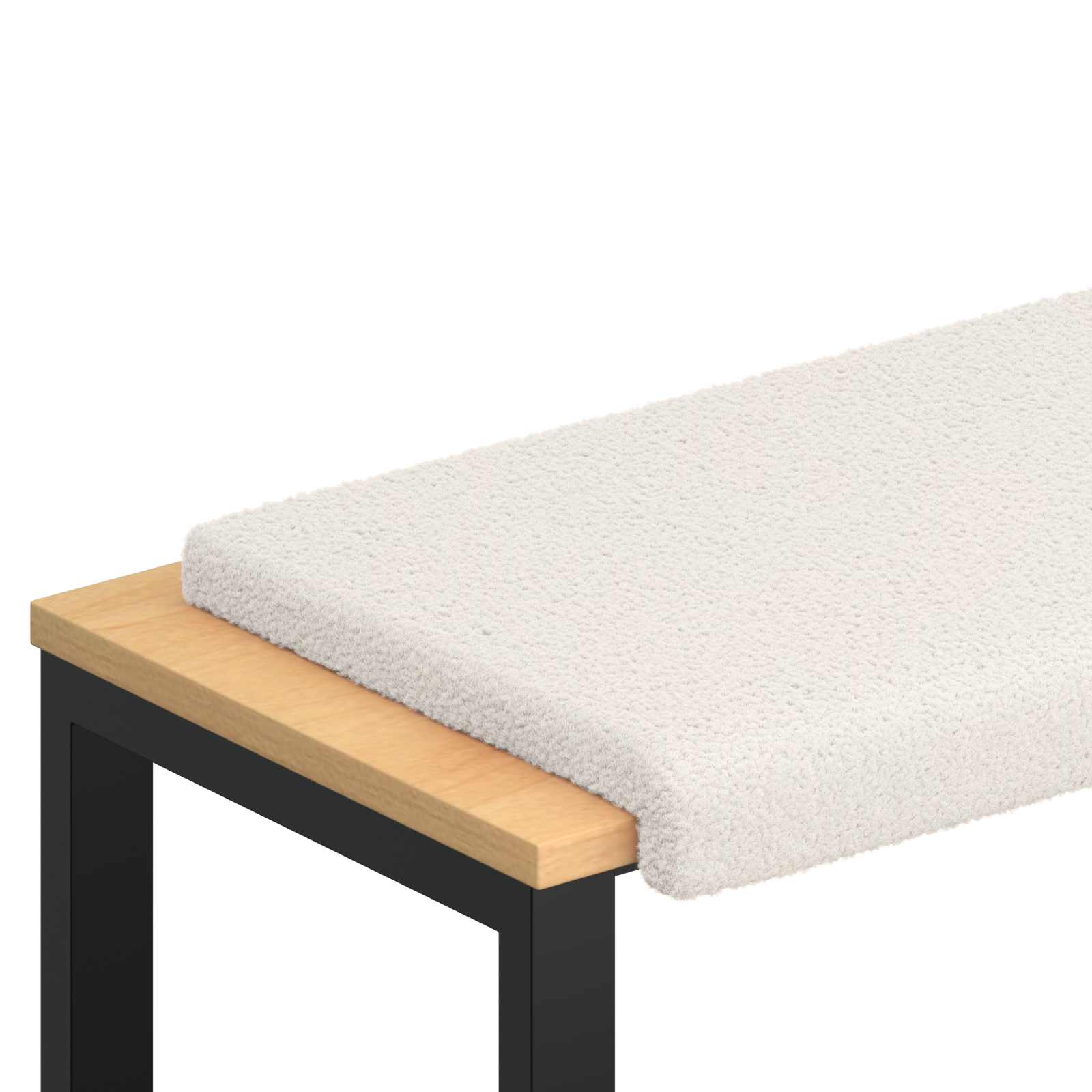 vidaXL Poduszka na ławkę Tkanina sherpa kremowy Głębokość 35 cm