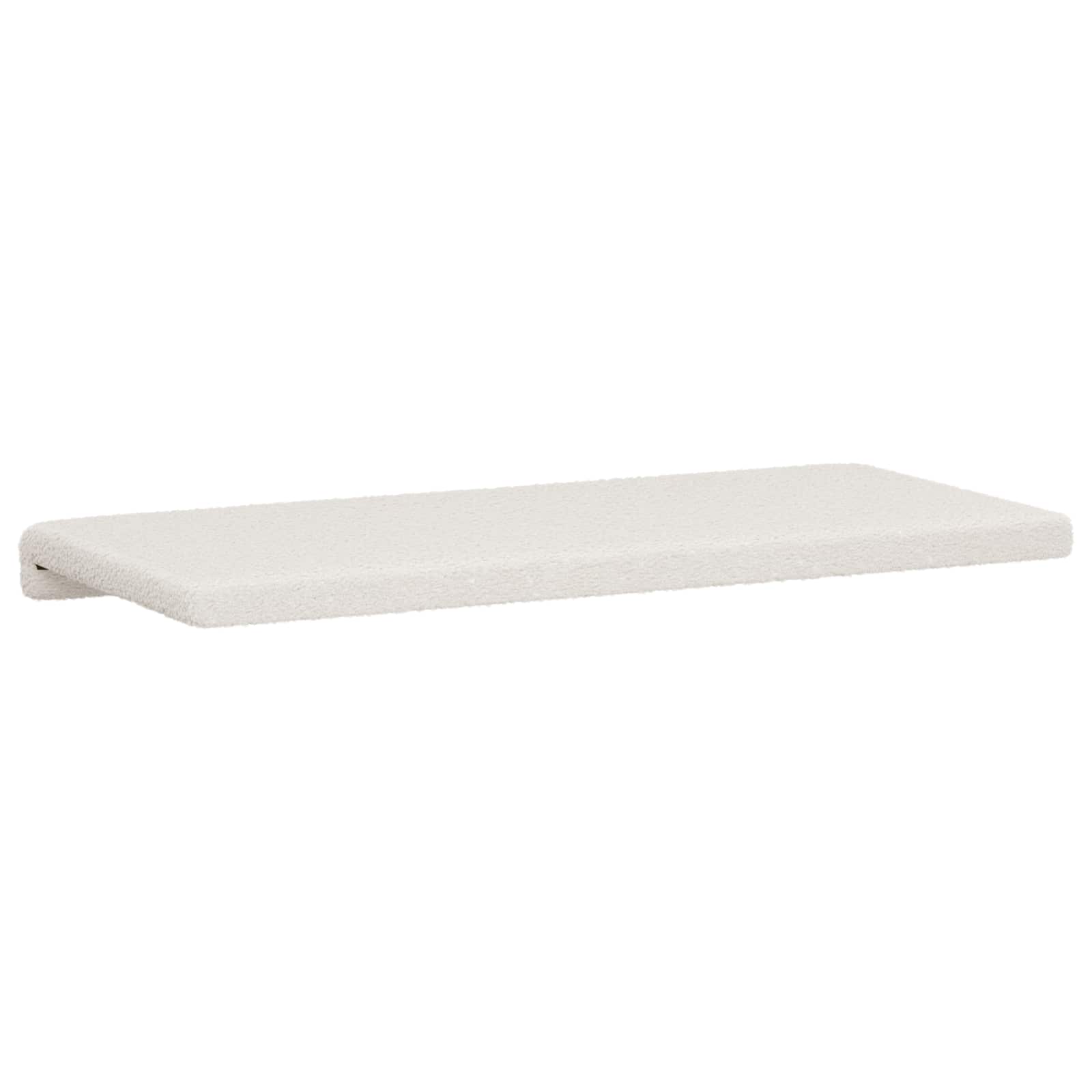 vidaXL Poduszka na ławkę Tkanina sherpa kremowy Głębokość 35 cm