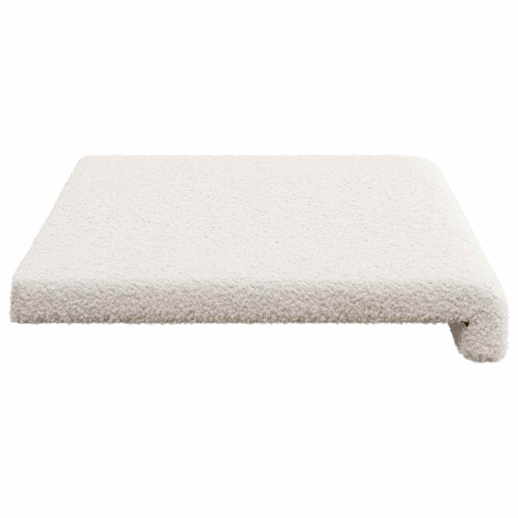 vidaXL Poduszka na ławkę Tkanina sherpa kremowy Głębokość 35 cm