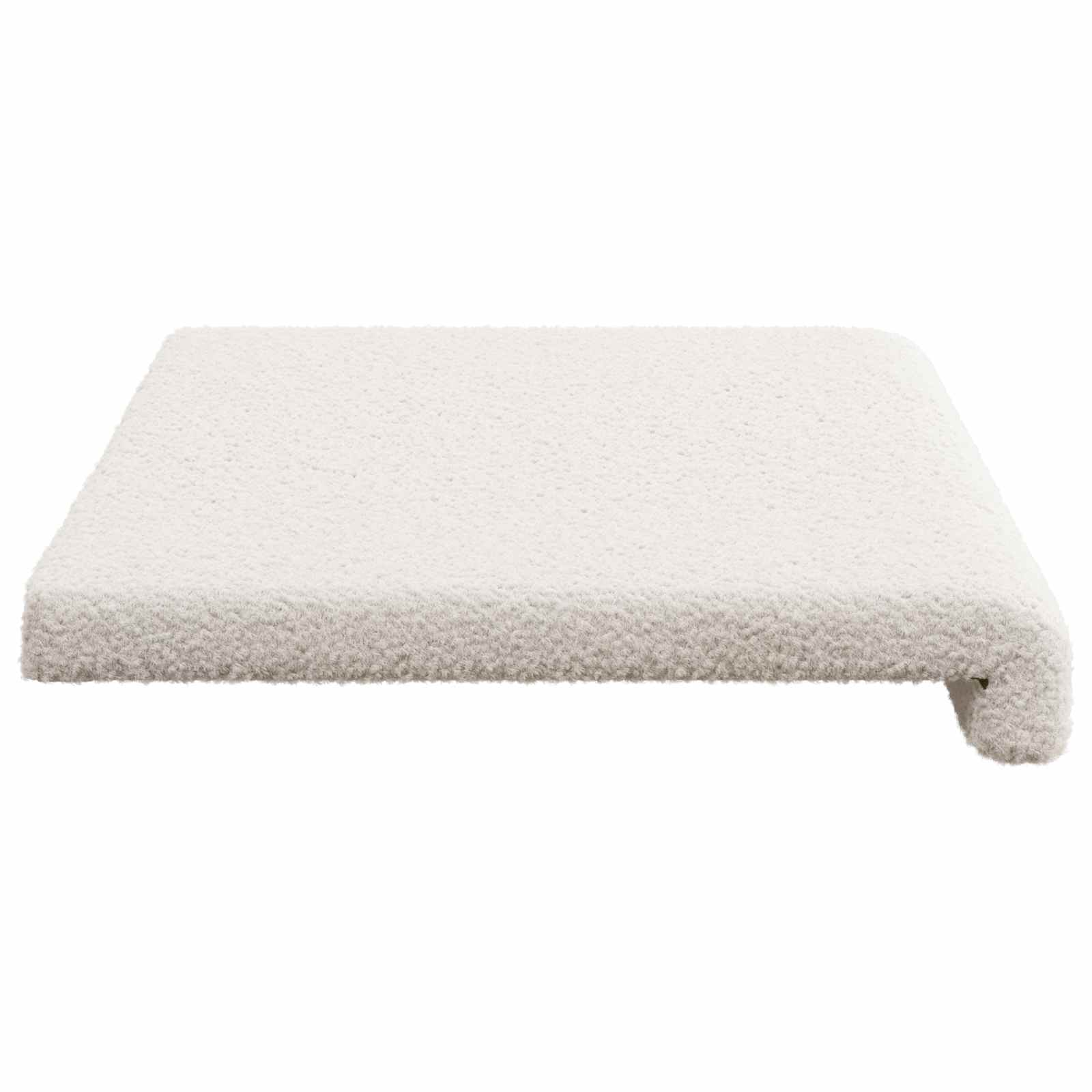 vidaXL Poduszka na ławkę Tkanina sherpa kremowy Głębokość 35 cm