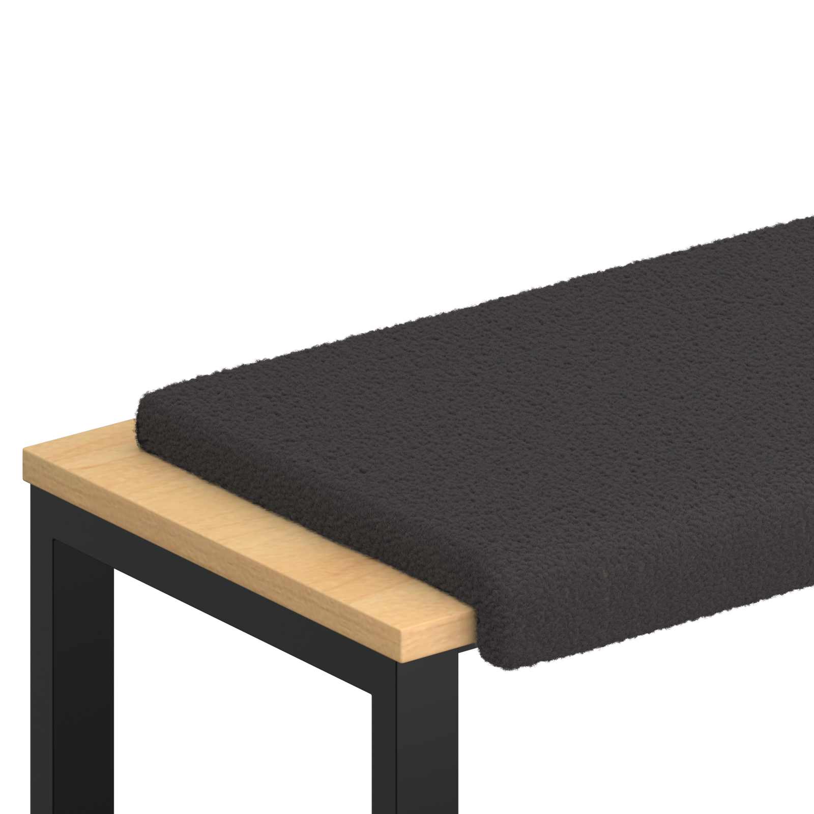 vidaXL Poduszka na ławkę Tkanina sherpa ciemnoszary Głębokość 35 cm