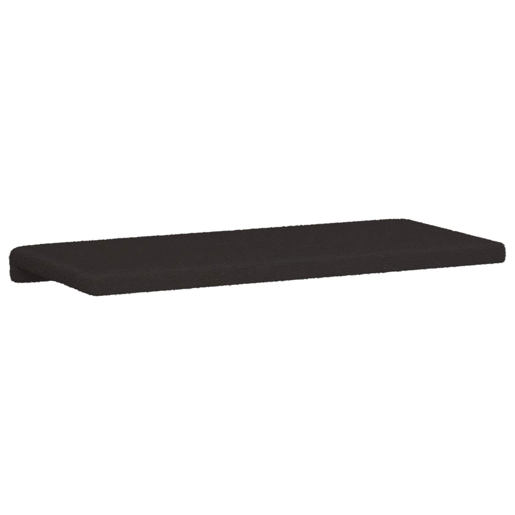 vidaXL Poduszka na ławkę Tkanina sherpa Czarny Głębokość 35 cm