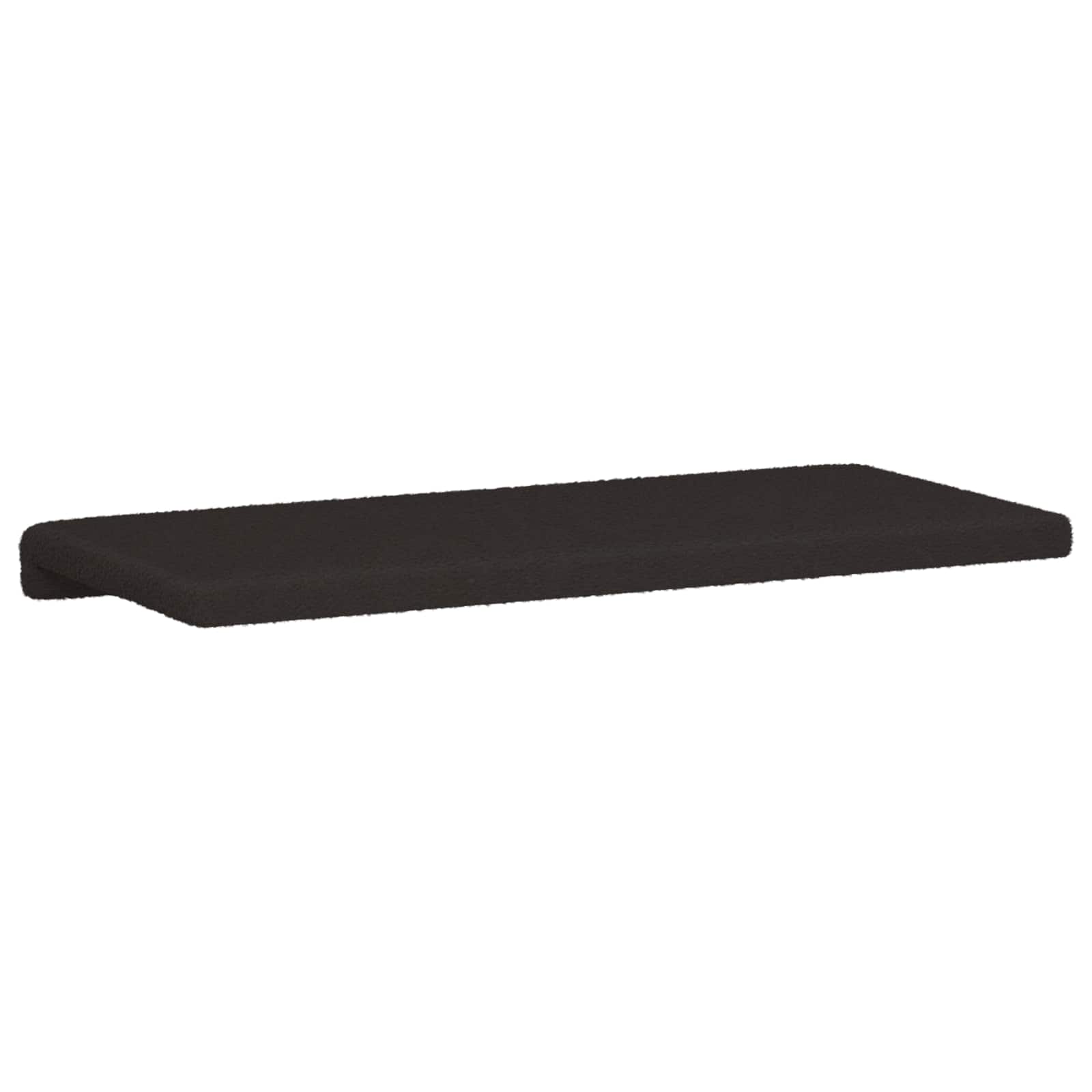 vidaXL Poduszka na ławkę Tkanina sherpa Czarny Głębokość 35 cm