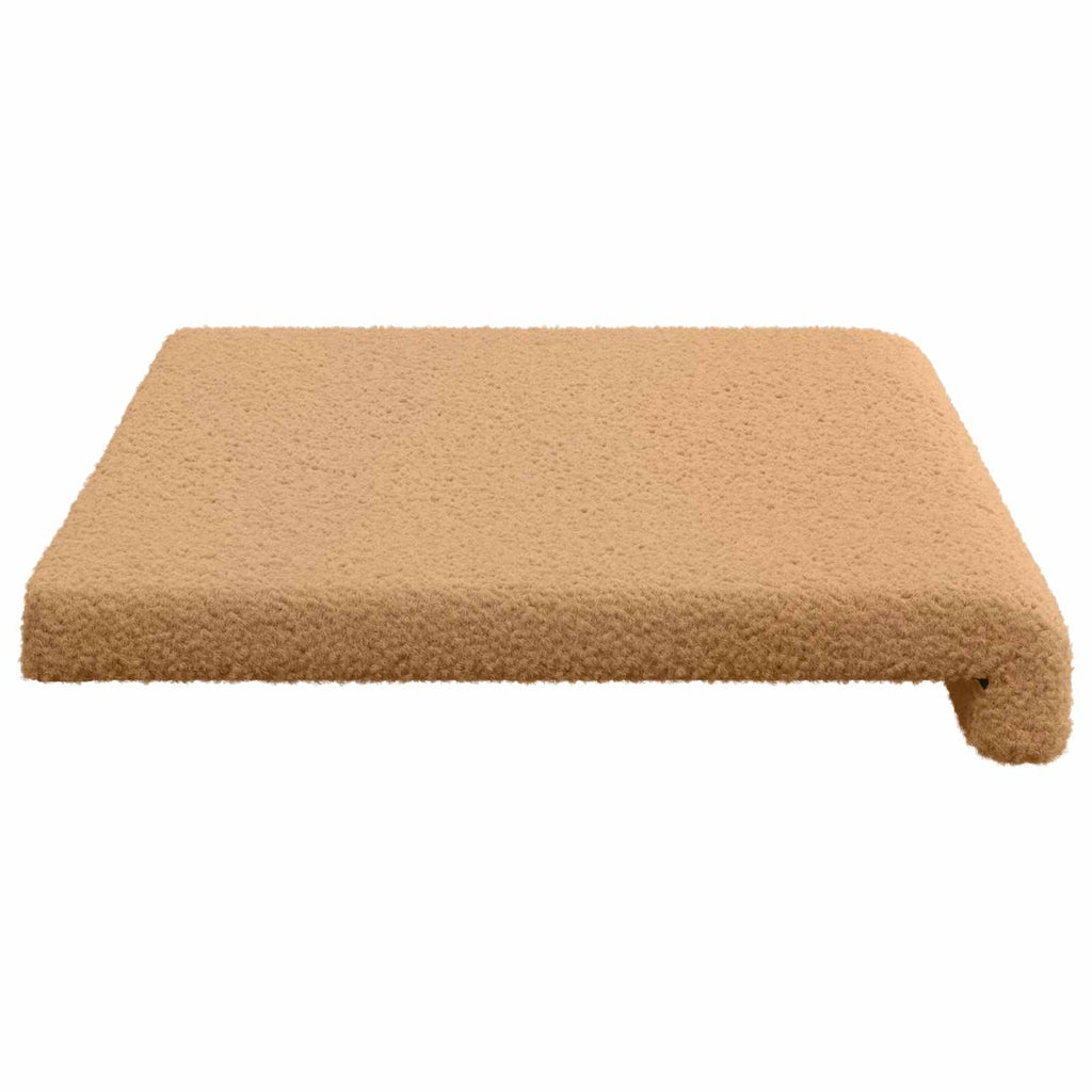 vidaXL Poduszka na ławkę Tkanina sherpa Beżowy Głębokość 35 cm