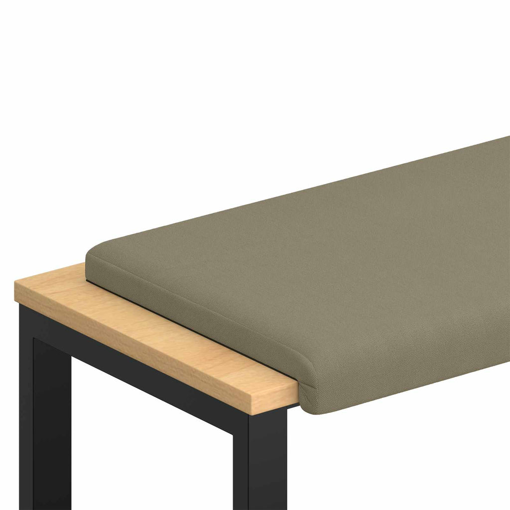 vidaXL Poduszka na ławkę Teksturowany Welur Khaki Głębokość 35 cm