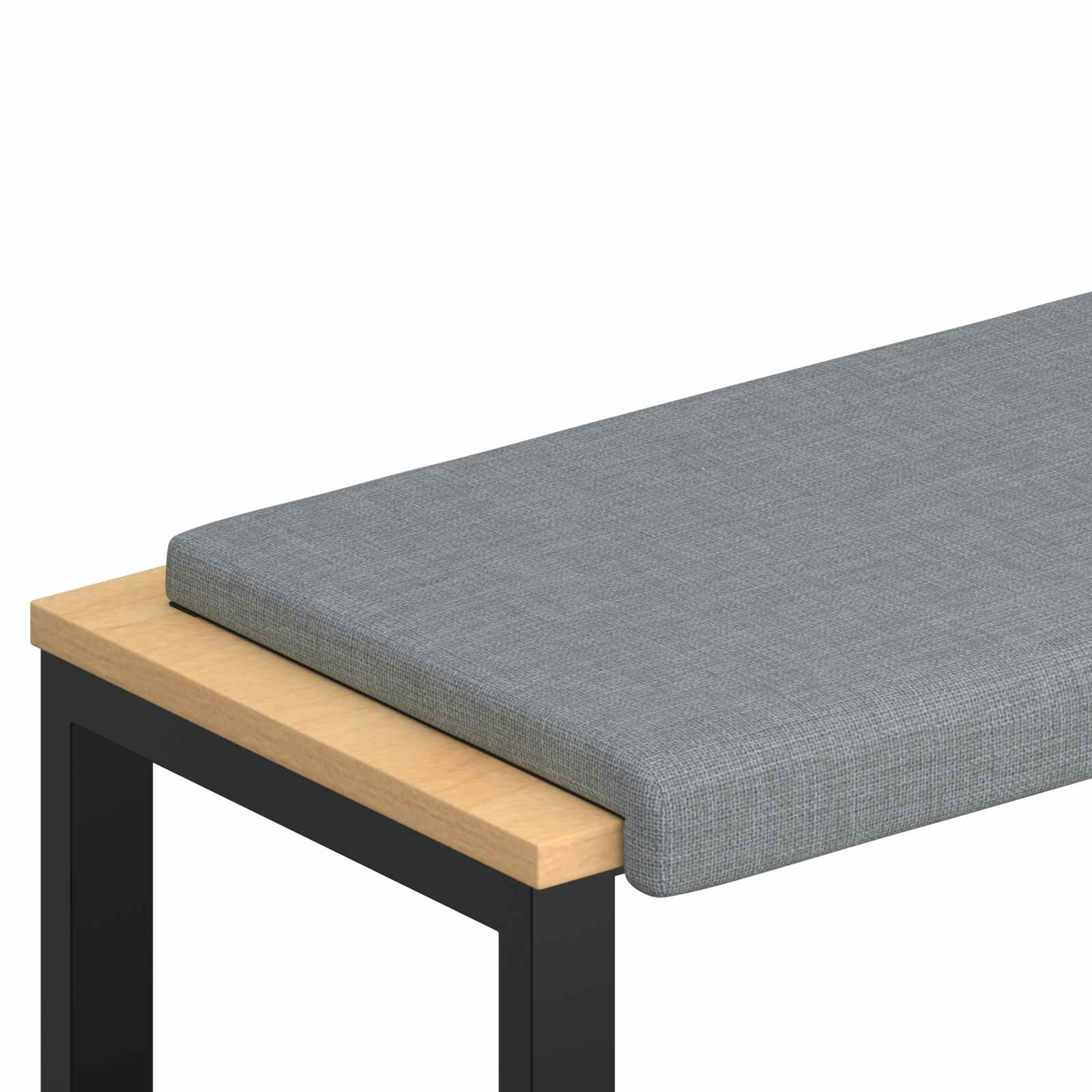 vidaXL Poduszka na ławkę tkanina jasnoszary Głębokość 35 cm