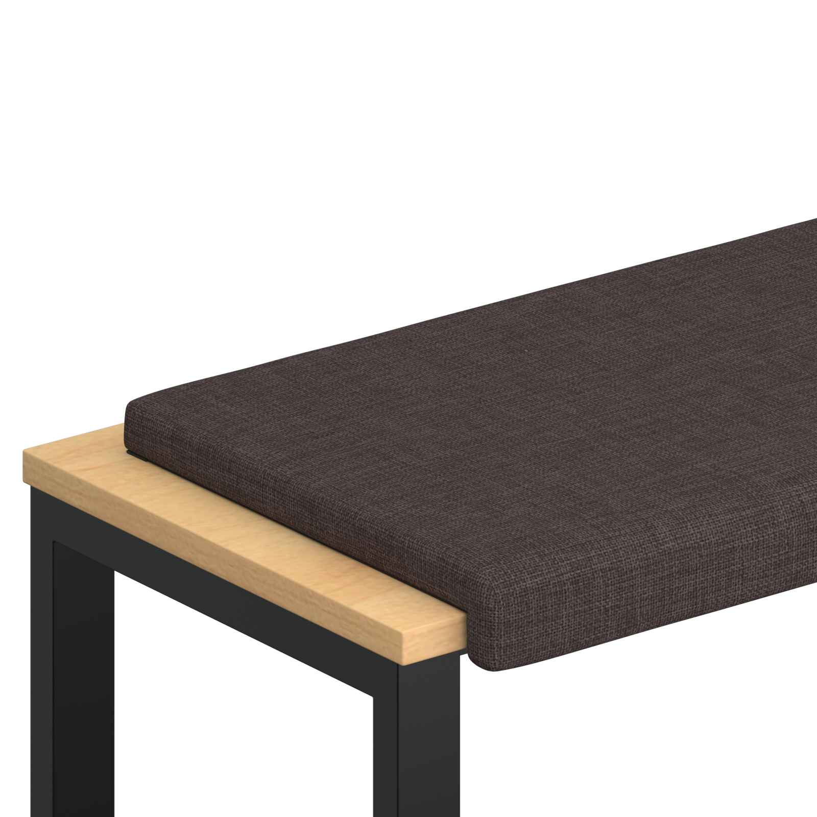 vidaXL Poduszka na ławkę tkanina Ciemny brąz Głębokość 35 cm