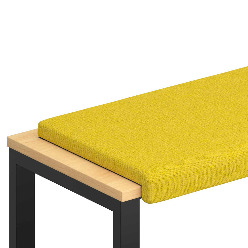 vidaXL Poduszka na ławkę tkanina Jasnożółty Głębokość 35 cm