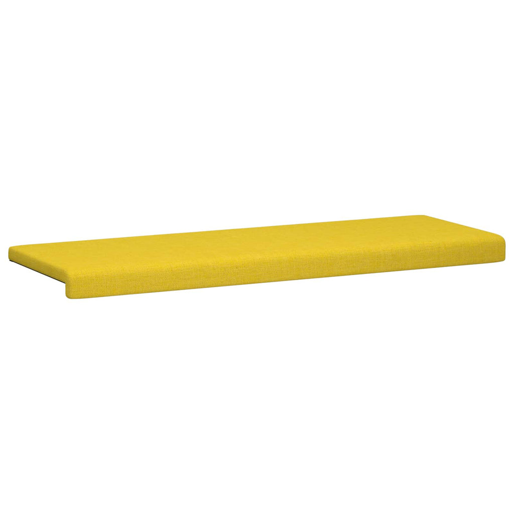 vidaXL Poduszka na ławkę tkanina Jasnożółty Głębokość 35 cm