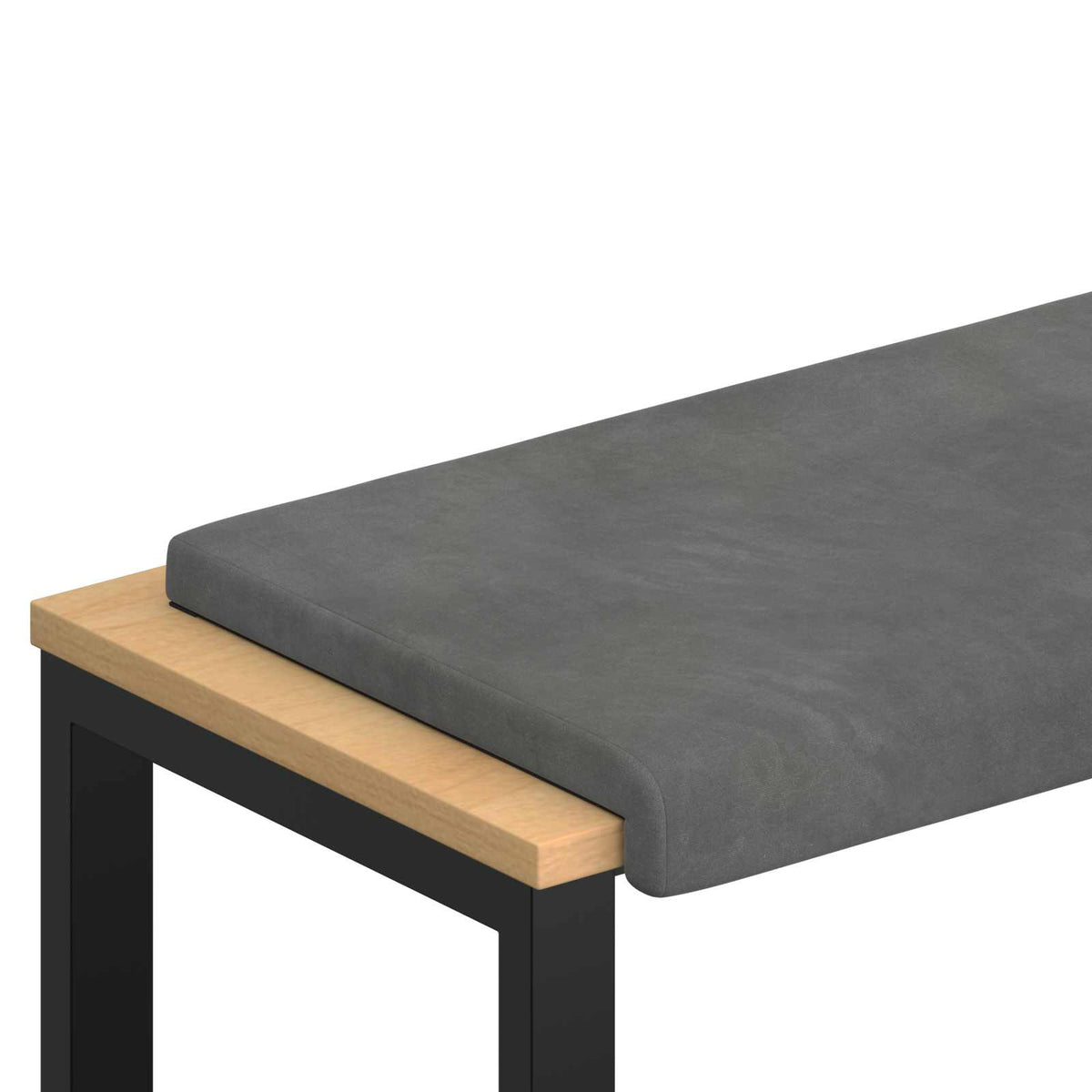 vidaXL Poduszka na ławkę Welur ciemnoszary Głębokość 35 cm