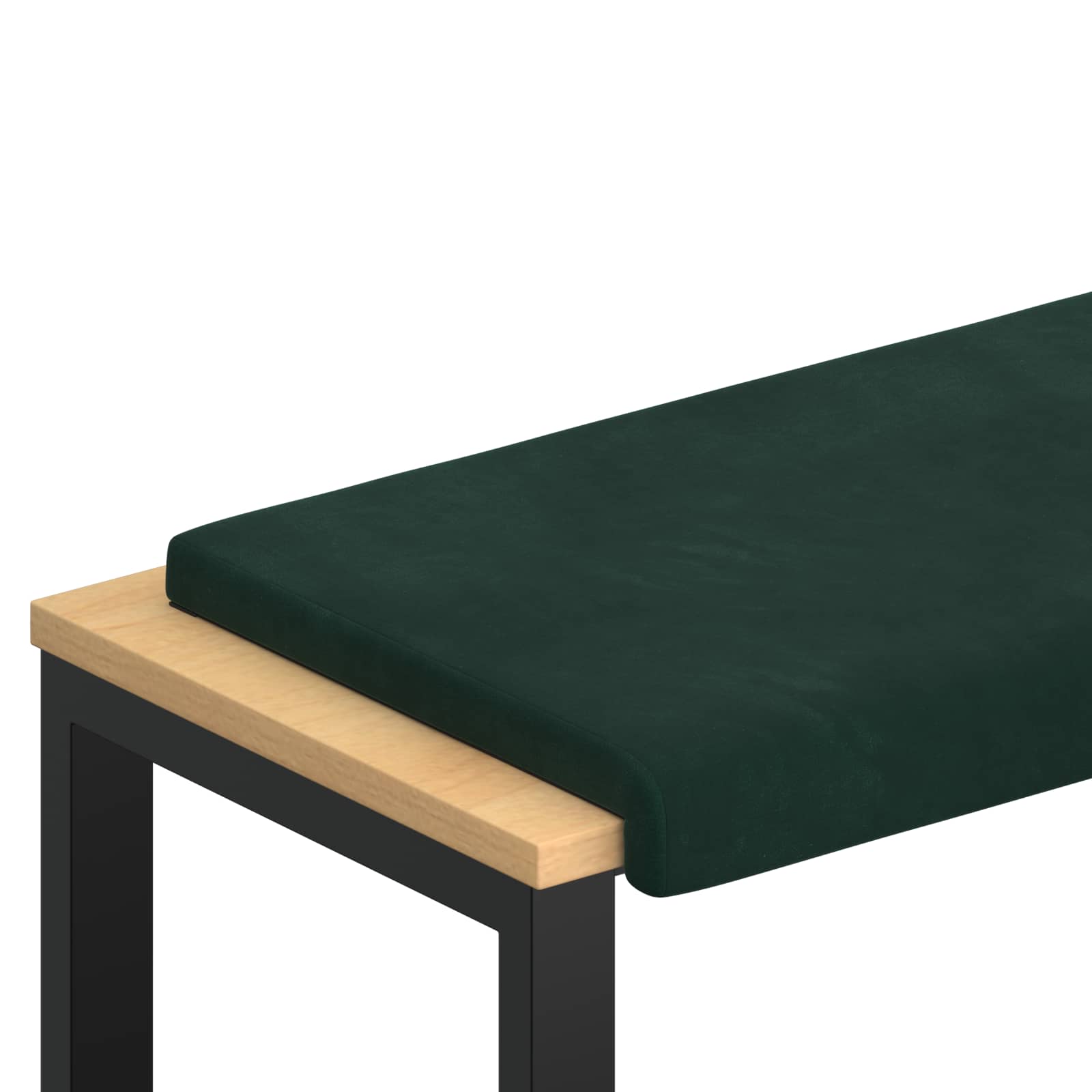 vidaXL Poduszka na ławkę Welur Ciemnozielony Głębokość 35 cm