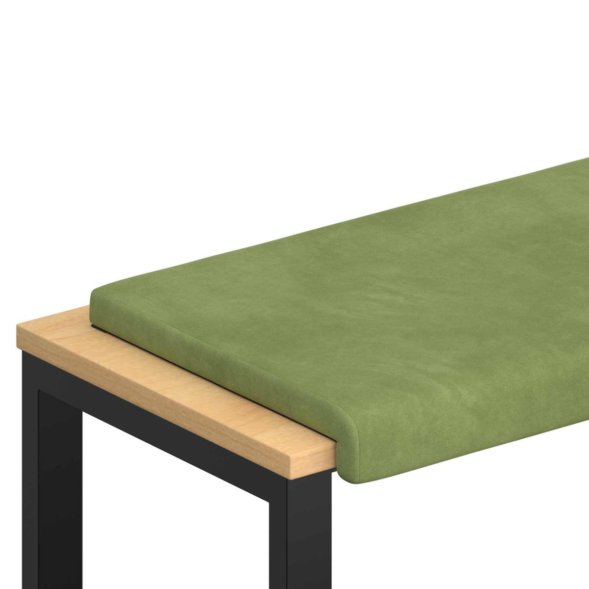 vidaXL Poduszka na ławkę Welur Jasnozielony Głębokość 35 cm