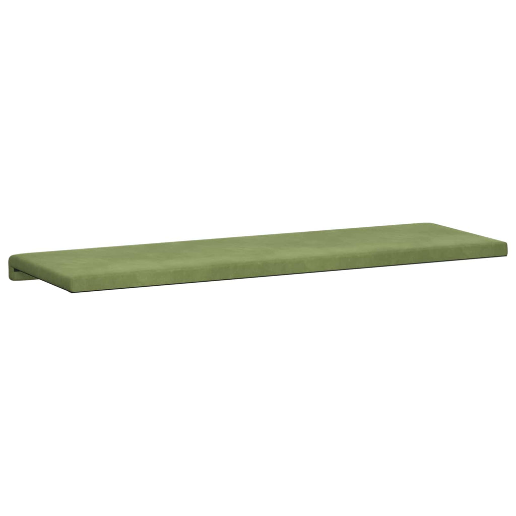 vidaXL Poduszka na ławkę Welur Jasnozielony Głębokość 35 cm