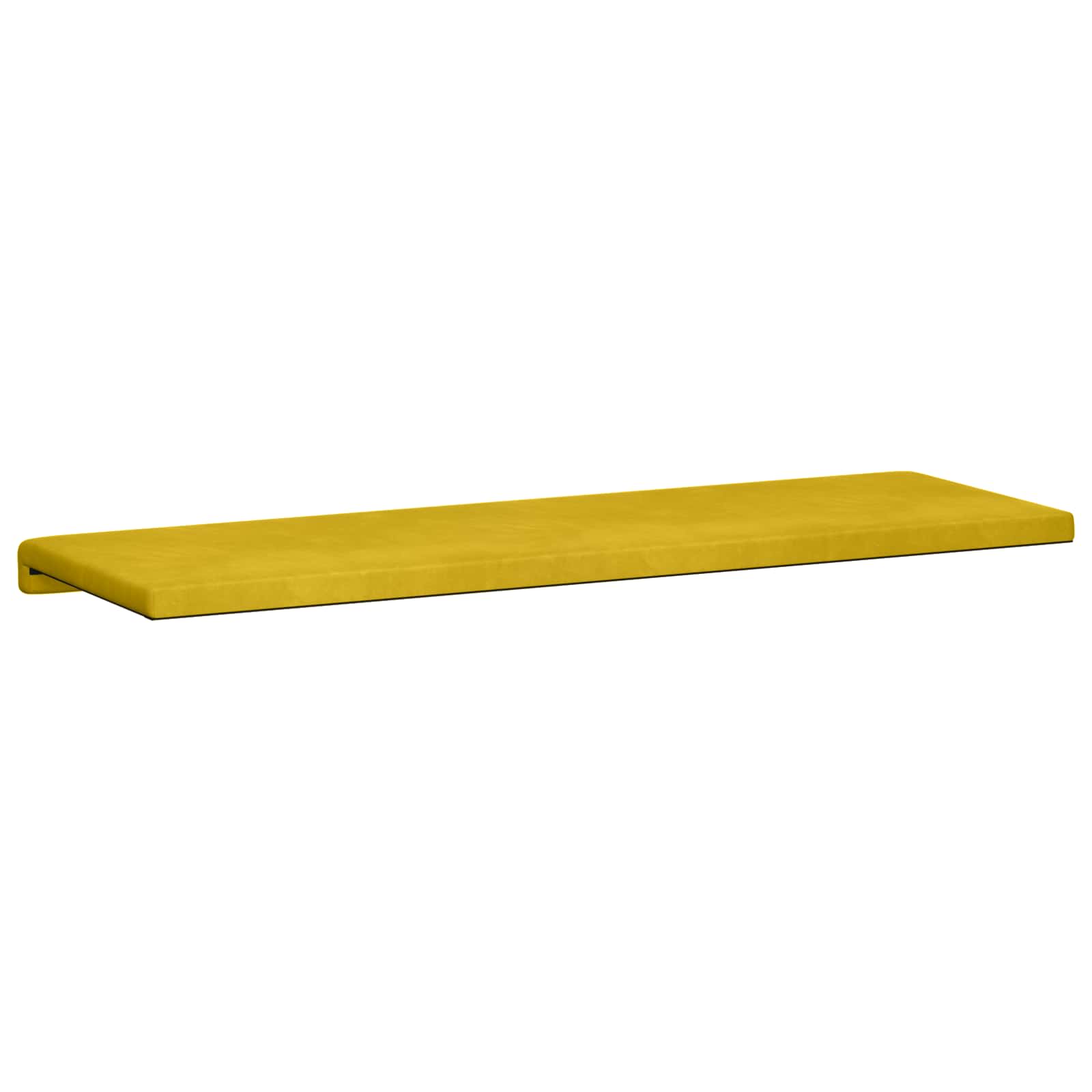 vidaXL Poduszka na ławkę Welur żółty Głębokość 35 cm