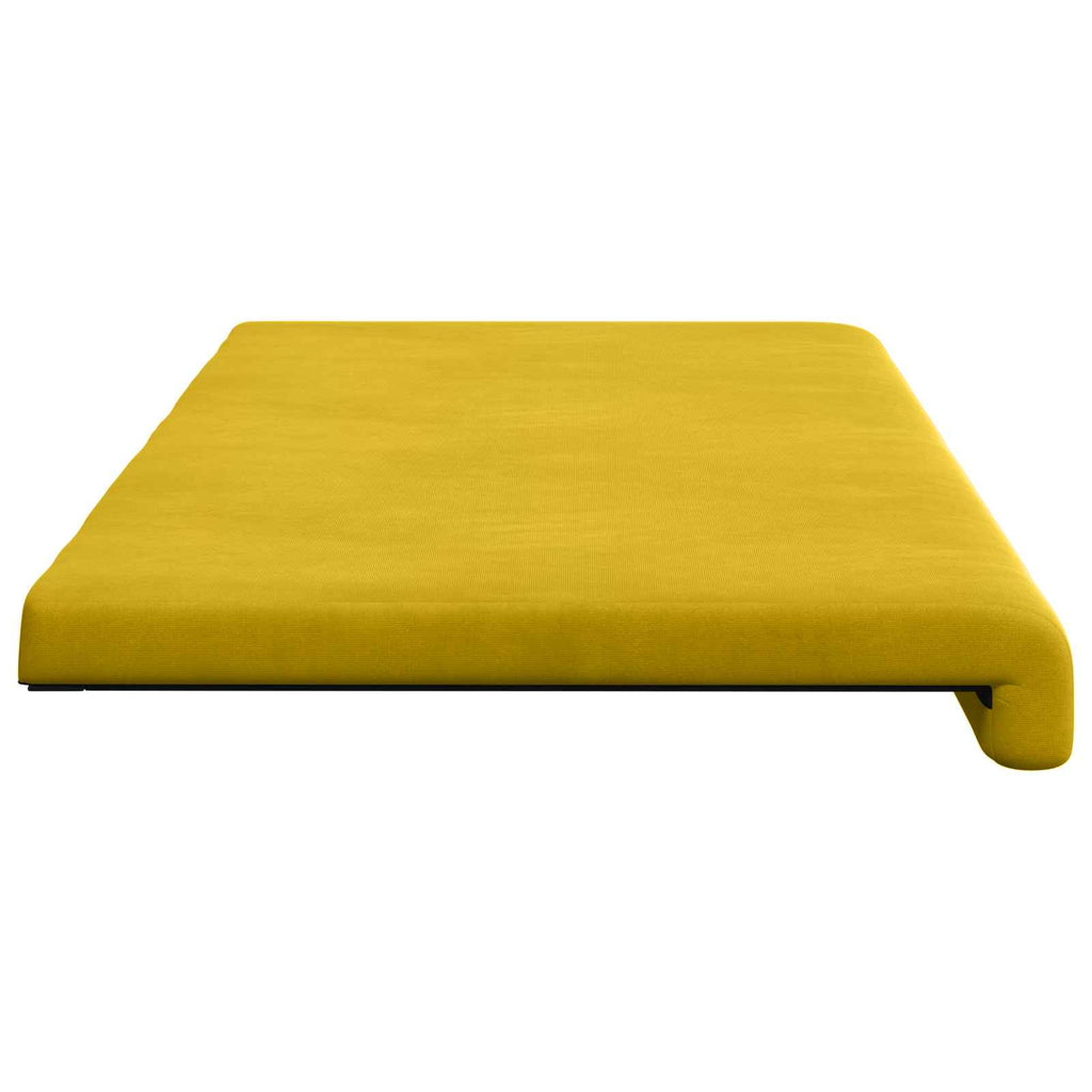 vidaXL Poduszka na ławkę Welur żółty Głębokość 35 cm