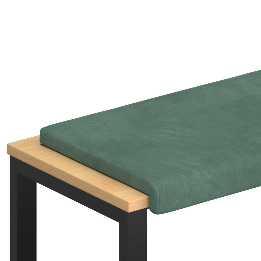 vidaXL Poduszka na ławkę Welur Zielony morski Głębokość 35 cm