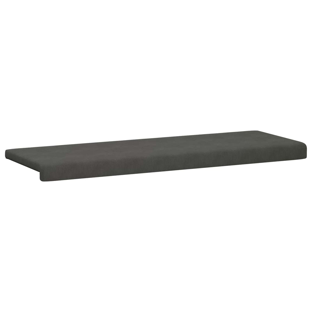 vidaXL Poduszka na ławkę sztruks ciemnoszary Głębokość 35 cm