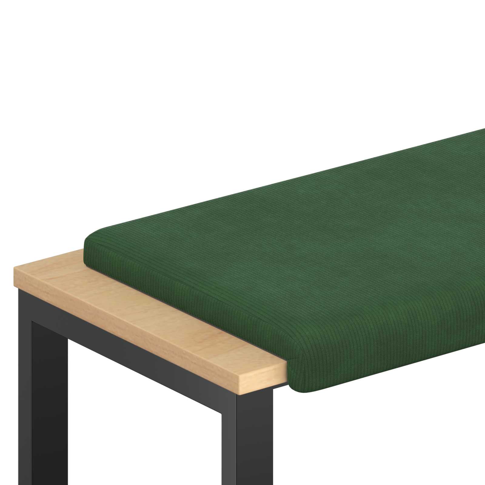 vidaXL Poduszka na ławkę sztruks Ciemnozielony Głębokość 35 cm