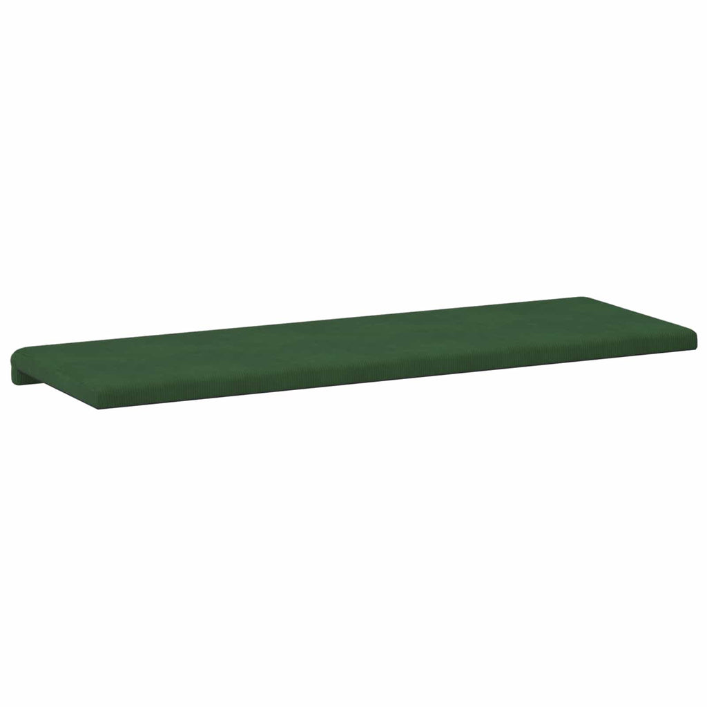vidaXL Poduszka na ławkę sztruks Ciemnozielony Głębokość 35 cm
