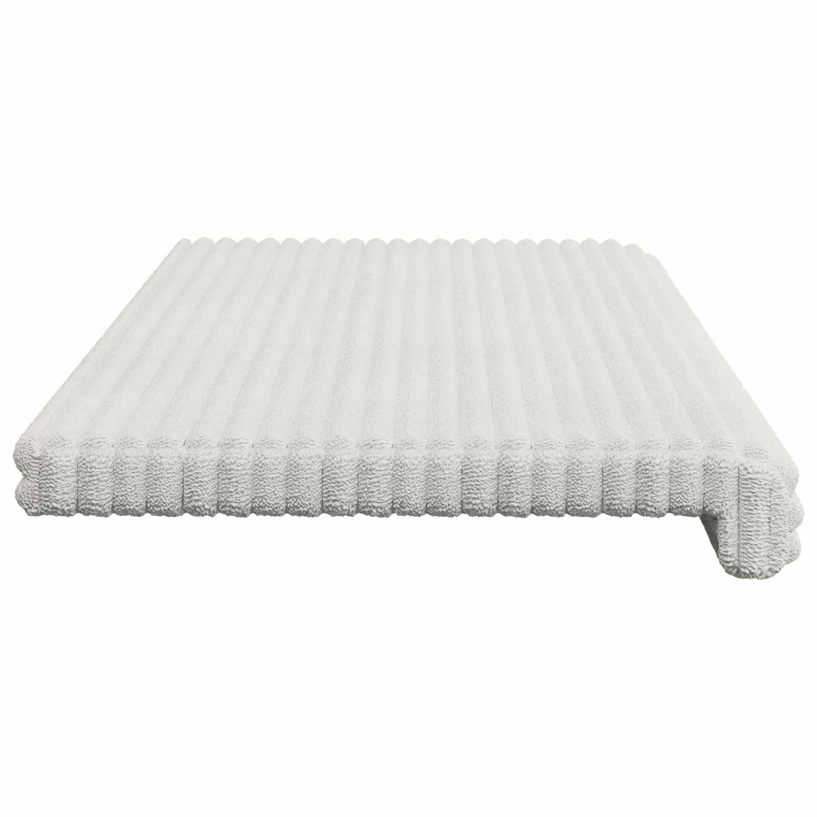 vidaXL Poduszka na ławkę Pluszowy kord kremowy Głębokość 35 cm