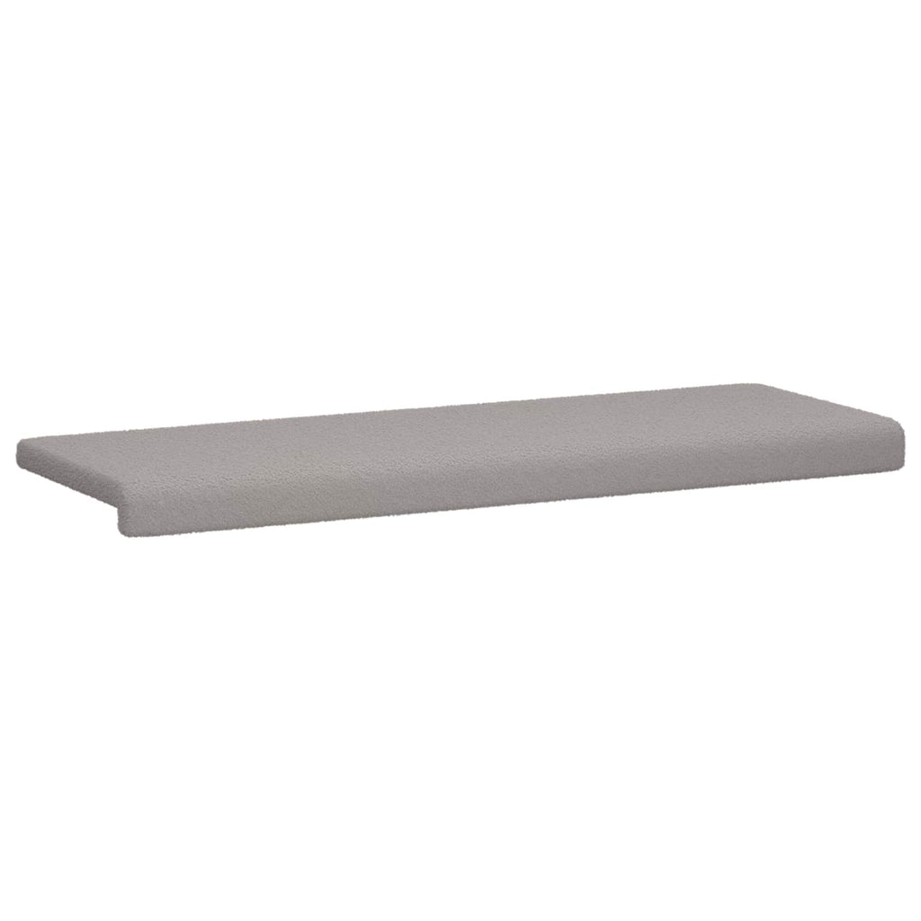 vidaXL Poduszka na ławkę Tkanina sherpa jasnoszary Głębokość 35 cm