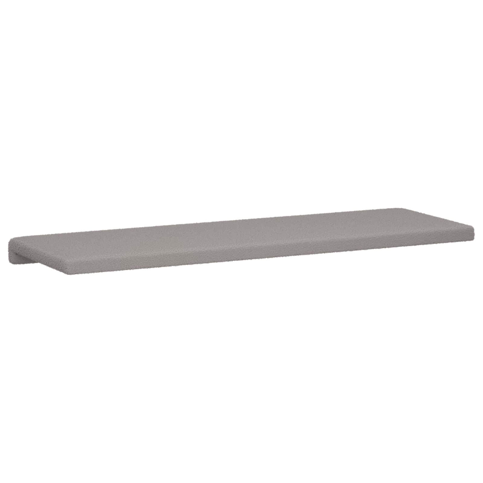 vidaXL Poduszka na ławkę Tkanina sherpa jasnoszary Głębokość 35 cm